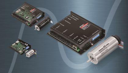 This photo shows the family of motors Maxon has for use in industrial applications such as the HETDEX project. Along with a line of amplifiers and controllers, Maxon is able to supply a complete motion system to its customers.