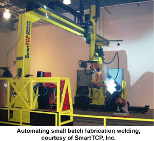 Automating small batch fabrication welding, courtesy of SmartTCP, Inc.