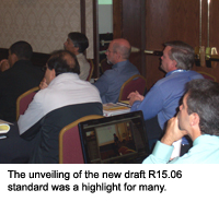The unveiling of the new draft R15.06 standard was a highlight for many.