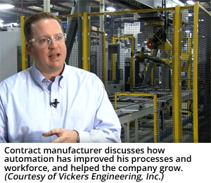 Contract manufacturer discusses how automation has improved his processes and workforce, and helped the company grow. (Courtesy of Vickers Engineering, Inc.)